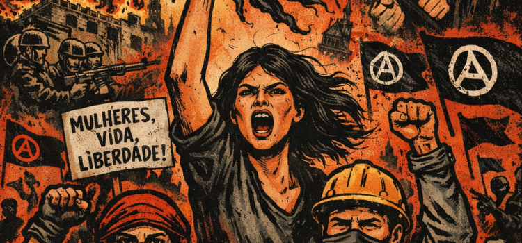 Todo apoio ao povo iraniano, contra todas as tiranias! Todo apoio ao povo iraniano, contra todas as tiranias!